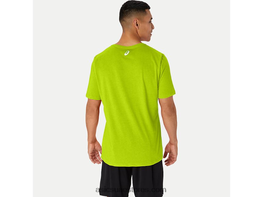 Asics نكهة الجير خاصية قصيرة الأكمام من المحملة الرياضية 2N24DJ14