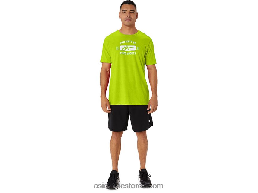 Asics نكهة الجير خاصية قصيرة الأكمام من المحملة الرياضية 2N24DJ14