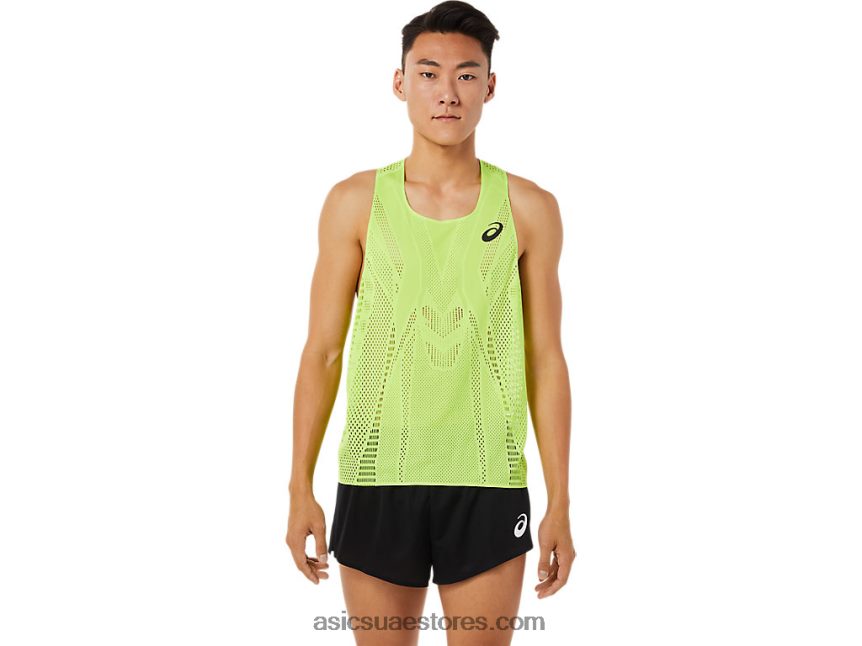 Asics الخطر الأخضر القميص أكتيبريز للرجال 2N24DJ1511