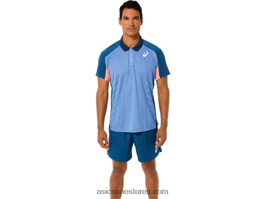 Asics النيلي الفاتح قميص بولو مباراة رجالية 2N24DJ1512