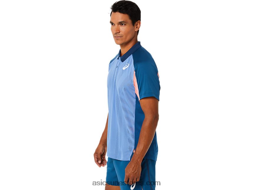 Asics النيلي الفاتح قميص بولو مباراة رجالية 2N24DJ1512