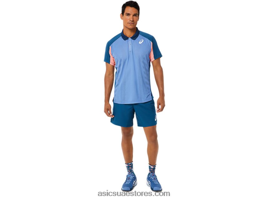 Asics النيلي الفاتح قميص بولو مباراة رجالية 2N24DJ1512