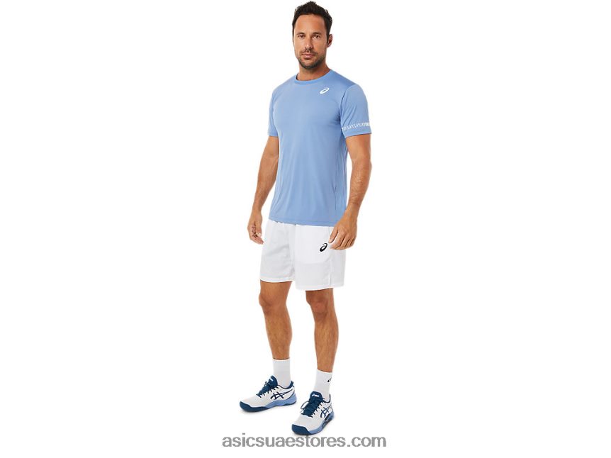 Asics الانسجام الأزرق الرجال قصيرة الأكمام المحملة 2N24DJ1513