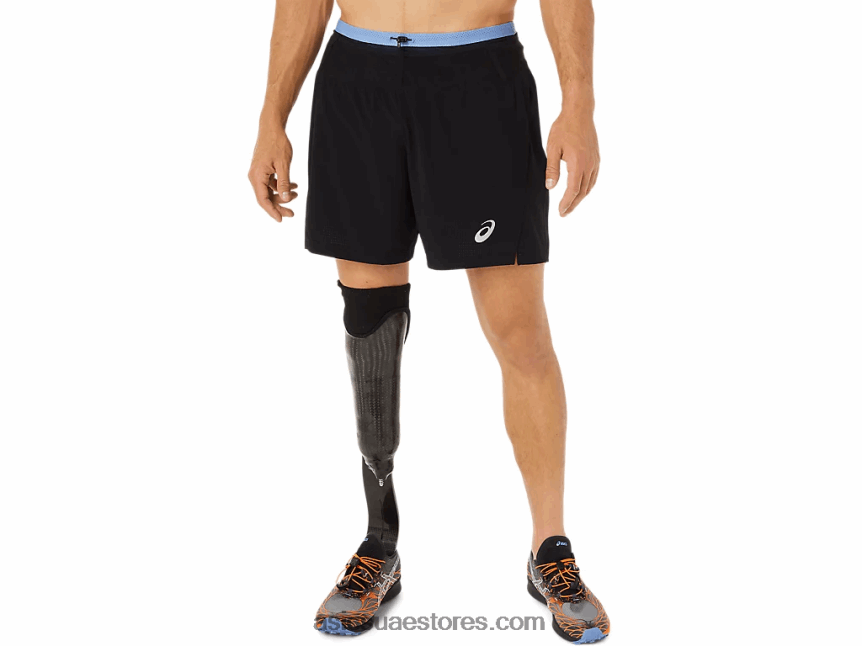 Asics أداء وئام أسود / أزرق فوجيتريل قصير للرجال 2N24DJ1524