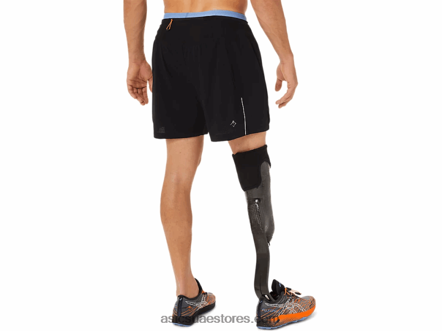 Asics أداء وئام أسود / أزرق فوجيتريل قصير للرجال 2N24DJ1524