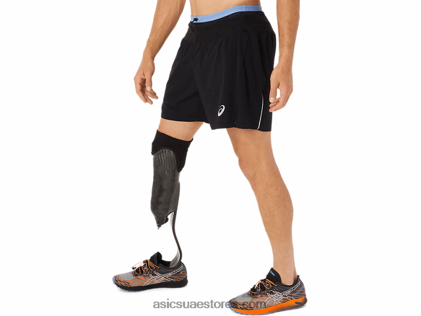 Asics أداء وئام أسود / أزرق فوجيتريل قصير للرجال 2N24DJ1524