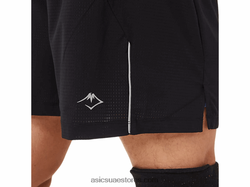 Asics أداء وئام أسود / أزرق فوجيتريل قصير للرجال 2N24DJ1524