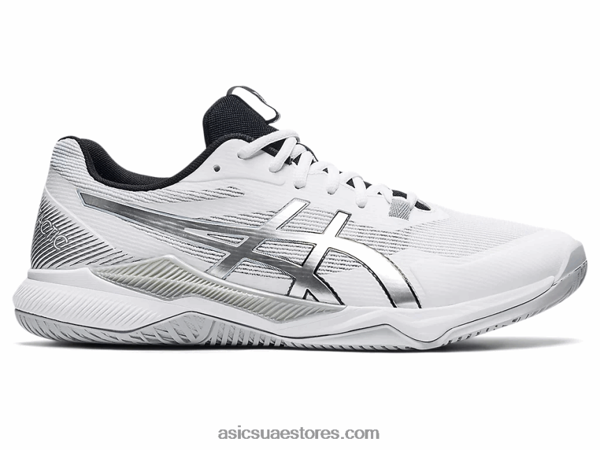 Asics أبيض / فضي نقي تكتيك هلام 2N24DJ1561