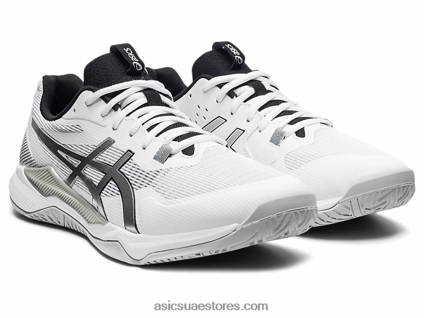 Asics أبيض / فضي نقي تكتيك هلام 2N24DJ1561