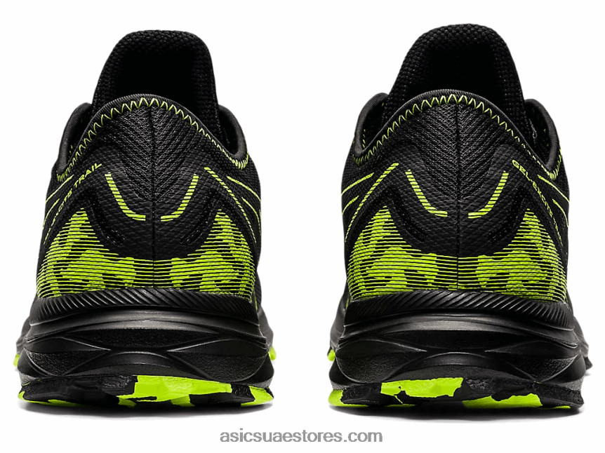 Asics أسود / أخضر خطر درب جل مثير 2N24DJ1582