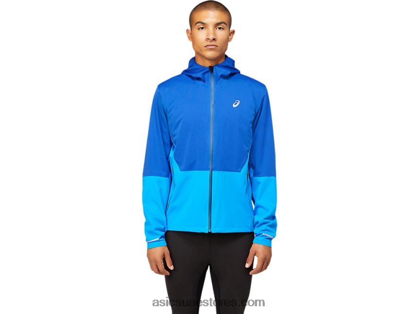 Asics موناكو أزرق / أزرق كهربائي سترة تسريع الشتاء للرجال 2N24DJ1615