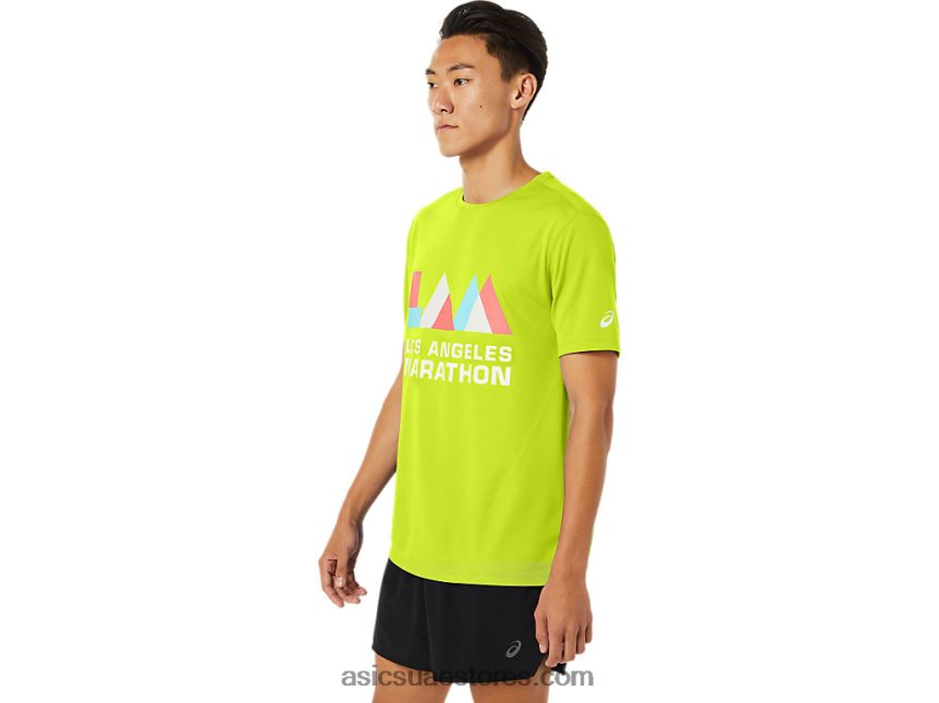 Asics السلامة الصفراء لا ماراثون للرجال بأكمام قصيرة 2N24DJ1625