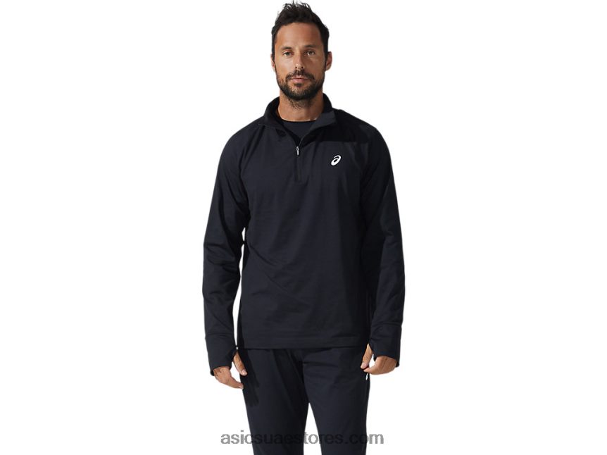 Asics أسود الأداء الرجال البريدي ربع ثيرموبوليس 2N24DJ1626