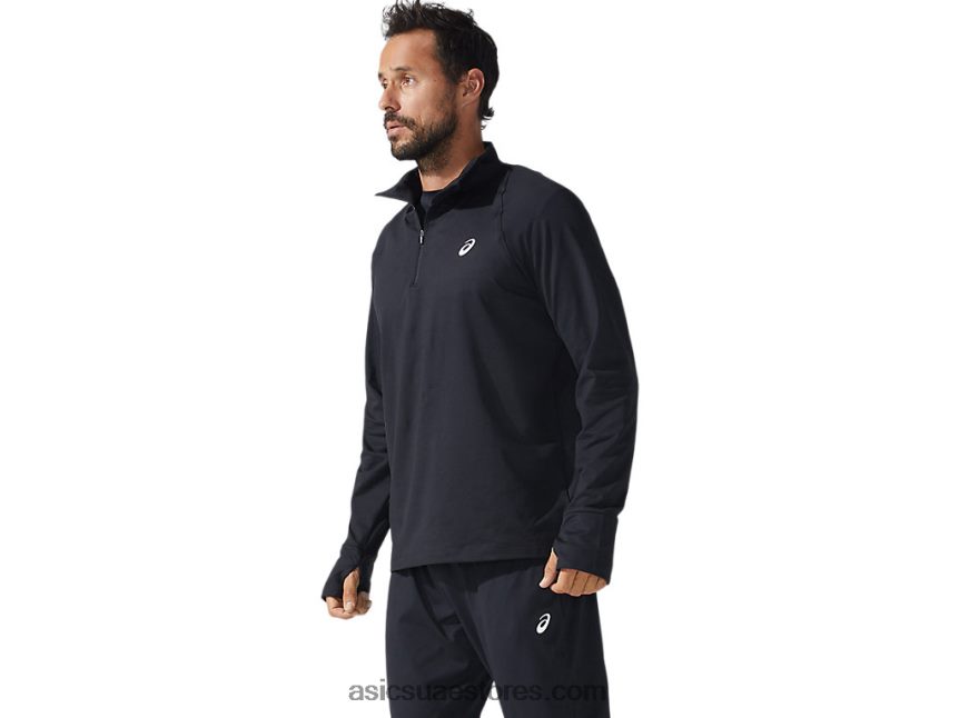 Asics أسود الأداء الرجال البريدي ربع ثيرموبوليس 2N24DJ1626