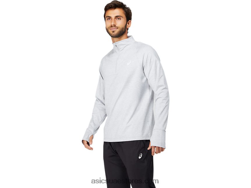 Asics هيذر رمادي فاتح الرجال البريدي ربع ثيرموبوليس 2N24DJ1633