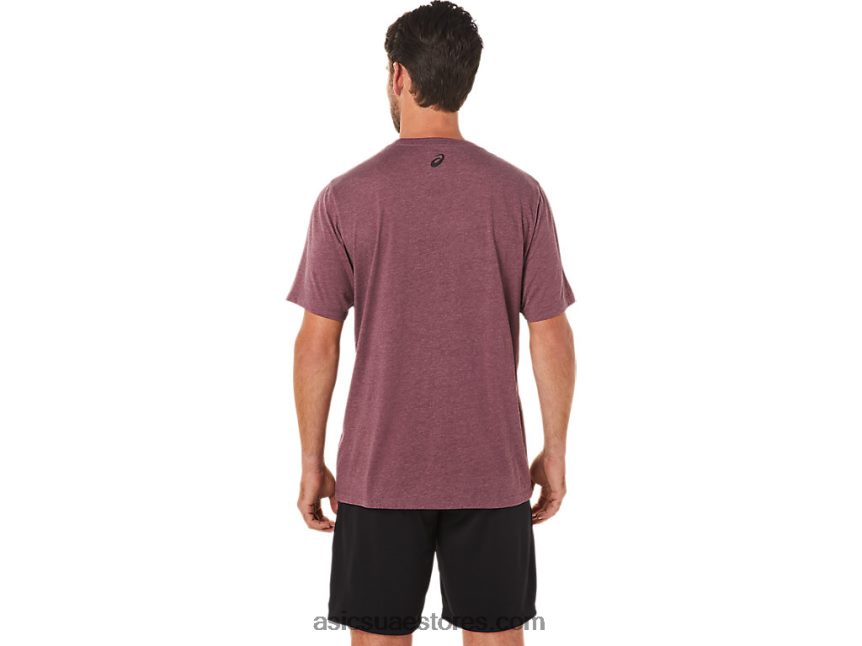 Asics هيذر المريخ العميق كم قصير شريطية 2N24DJ1643