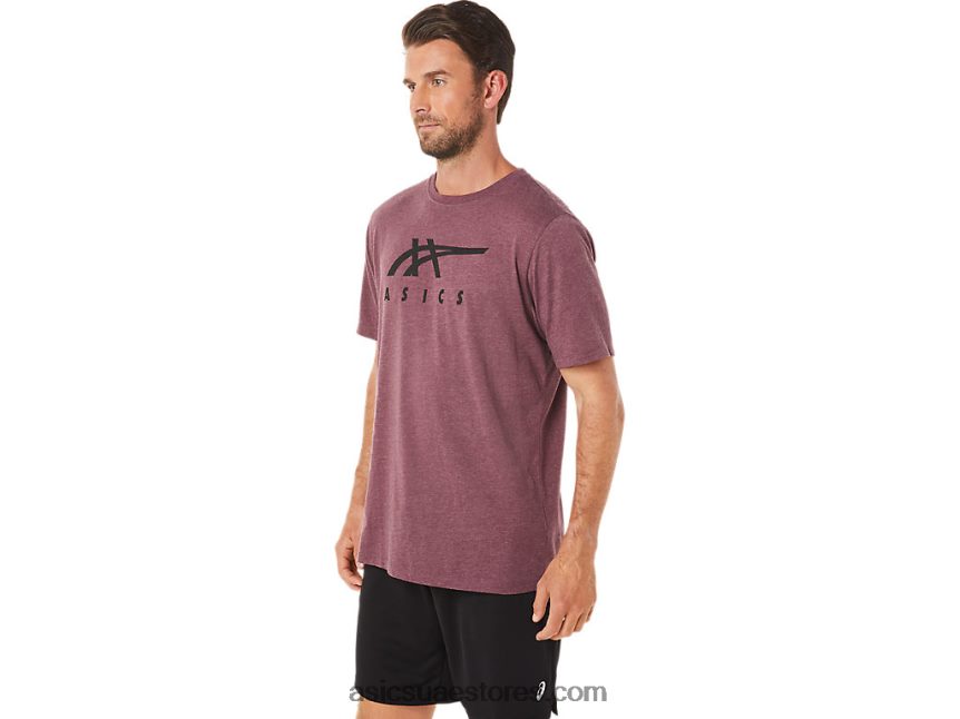 Asics هيذر المريخ العميق كم قصير شريطية 2N24DJ1643