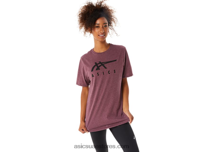 Asics هيذر المريخ العميق كم قصير شريطية 2N24DJ1643
