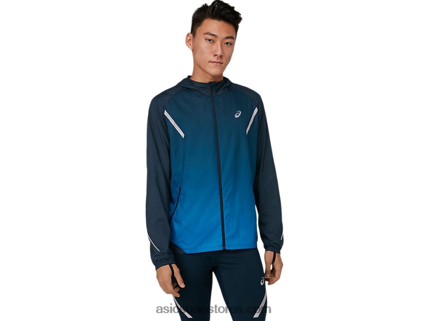 Asics الأزرق الفرنسي / الأزرق الكهربائي سترة الرجال الخفيفة 2N24DJ1673