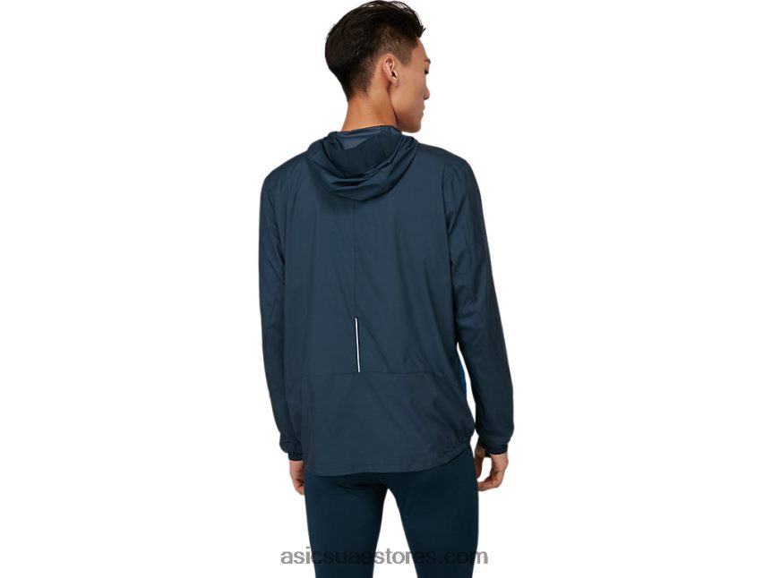 Asics الأزرق الفرنسي / الأزرق الكهربائي سترة الرجال الخفيفة 2N24DJ1673