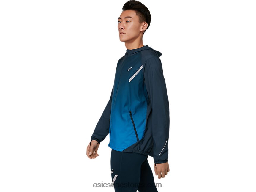 Asics الأزرق الفرنسي / الأزرق الكهربائي سترة الرجال الخفيفة 2N24DJ1673