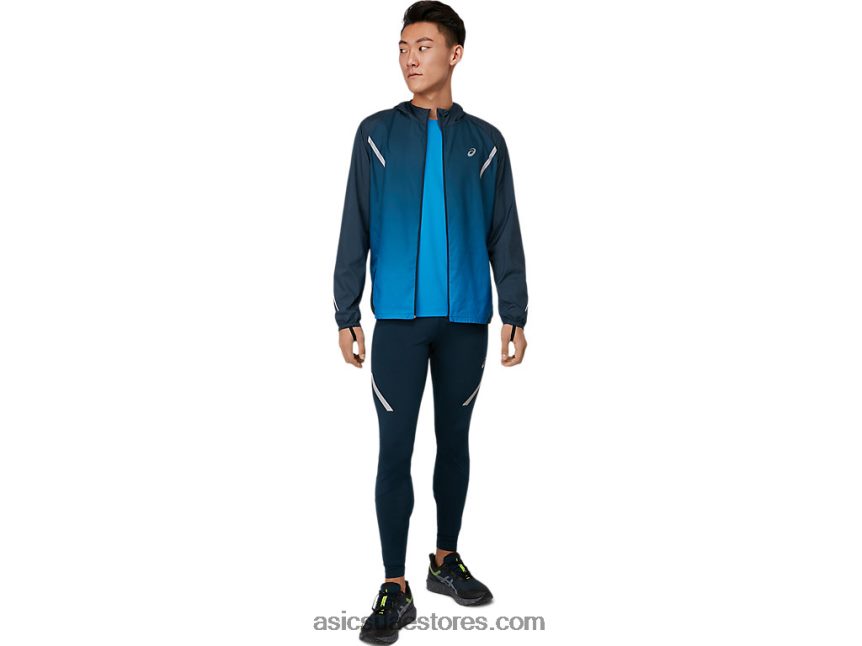 Asics الأزرق الفرنسي / الأزرق الكهربائي سترة الرجال الخفيفة 2N24DJ1673