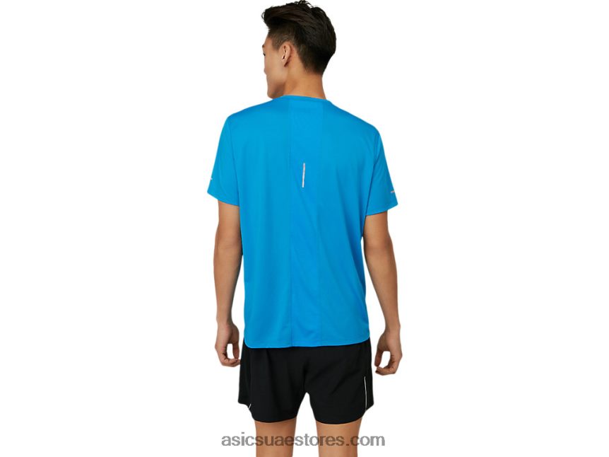 Asics ازرقلكهرباءيهية قميص بأكمام قصيرة وعرض خفيف للرجال 2N24DJ1674