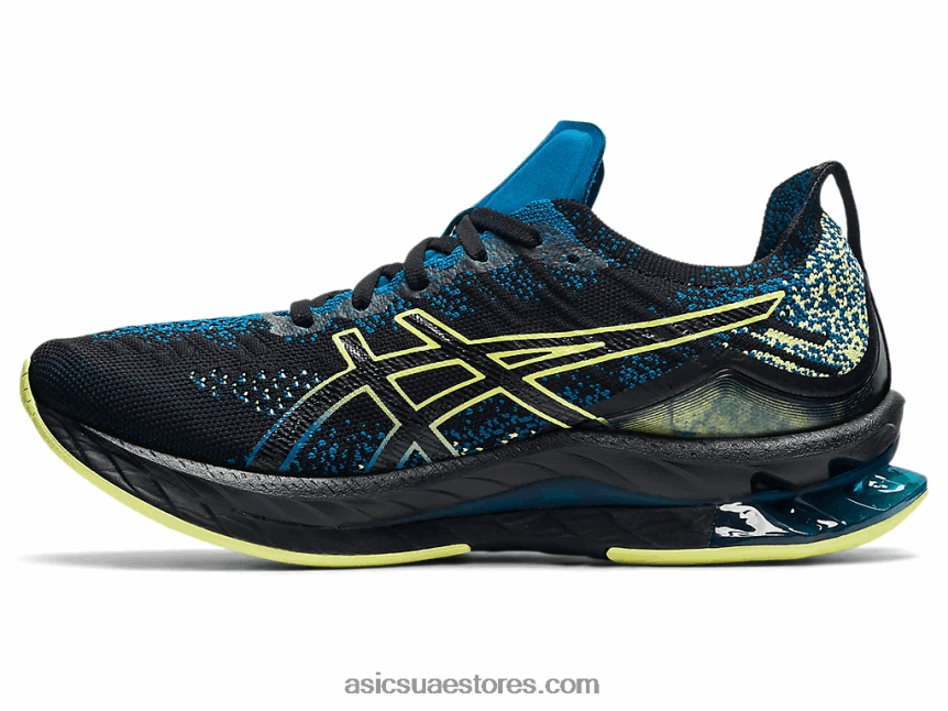 Asics أسود / أصفر توهج انفجار جل كينسي 2N24DJ1680