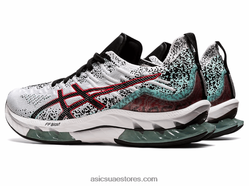 Asics أبيض أسود انفجار جل كينسي 2N24DJ1681