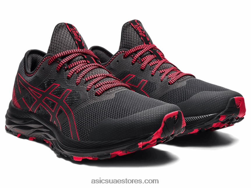 Asics رمادي جرافيت / أحمر كهربائي درب جل مثير 2N24DJ1734