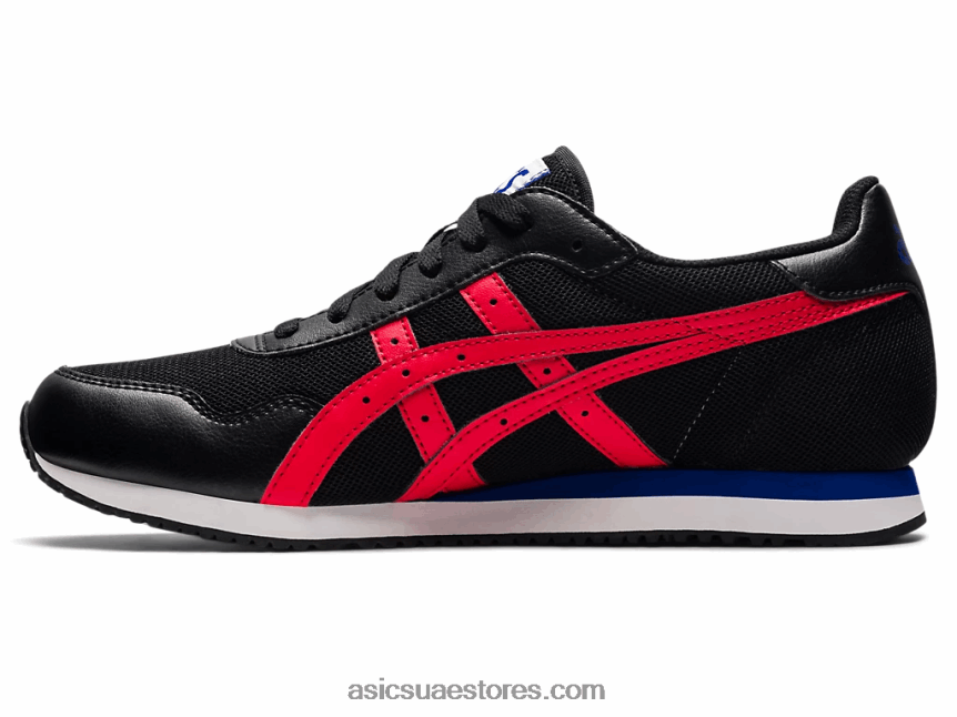 Asics أسود / أحمر كهربائي عداء النمر 2N24DJ1740