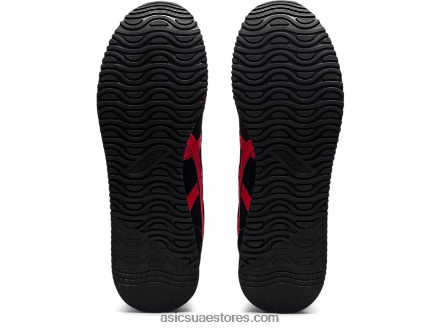 Asics أسود / أحمر كهربائي عداء النمر 2N24DJ1740