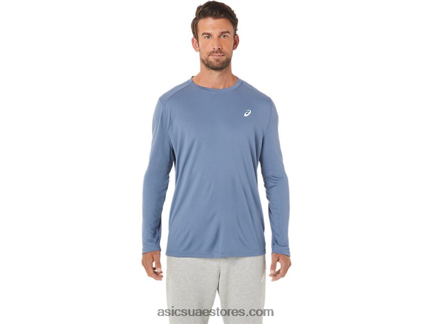 Asics العاصفة الزرقاء طويلة الأكمام أعلى الأساسية 2N24DJ1755