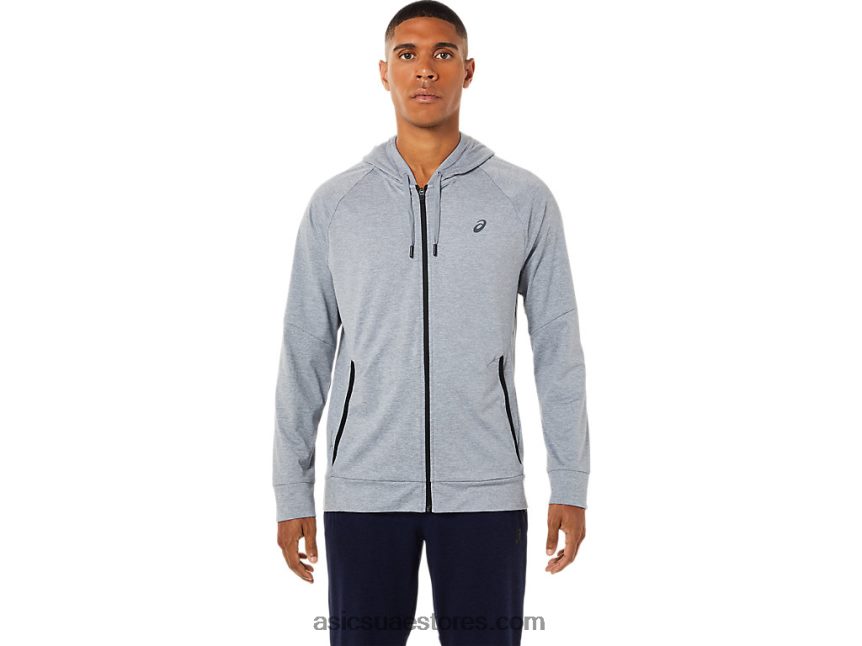 Asics هيذر الصخر الصخري هودي بسحاب كامل تك للرجال 2N24DJ1780