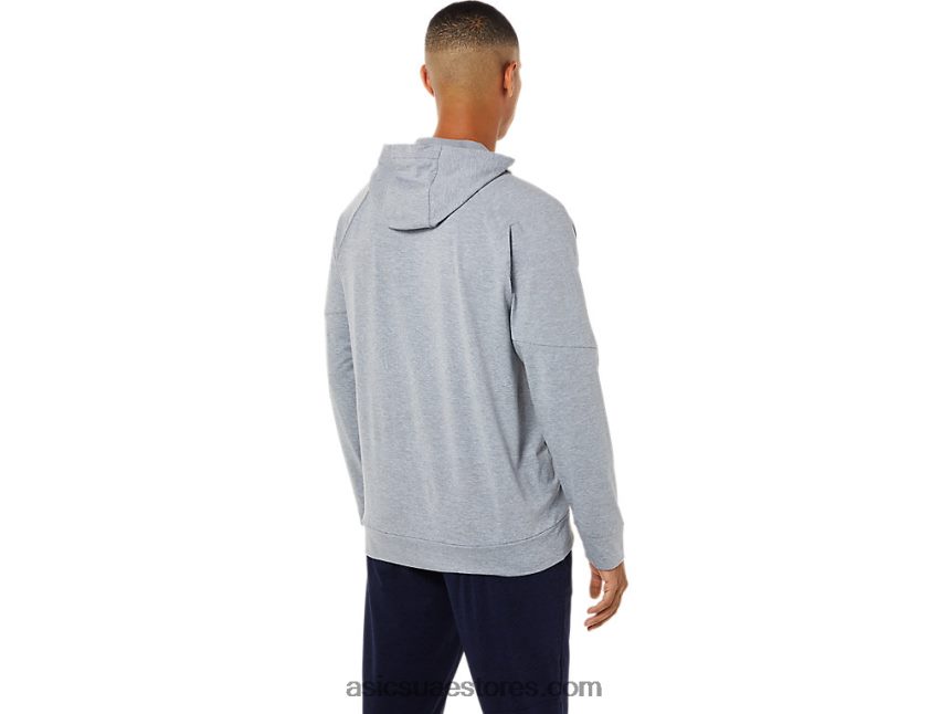 Asics هيذر الصخر الصخري هودي بسحاب كامل تك للرجال 2N24DJ1780