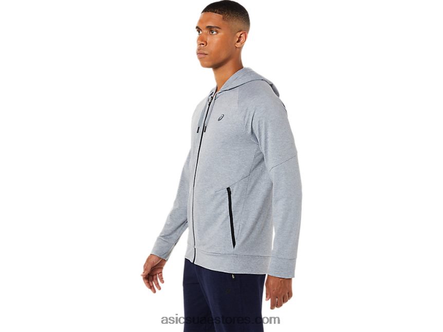 Asics هيذر الصخر الصخري هودي بسحاب كامل تك للرجال 2N24DJ1780