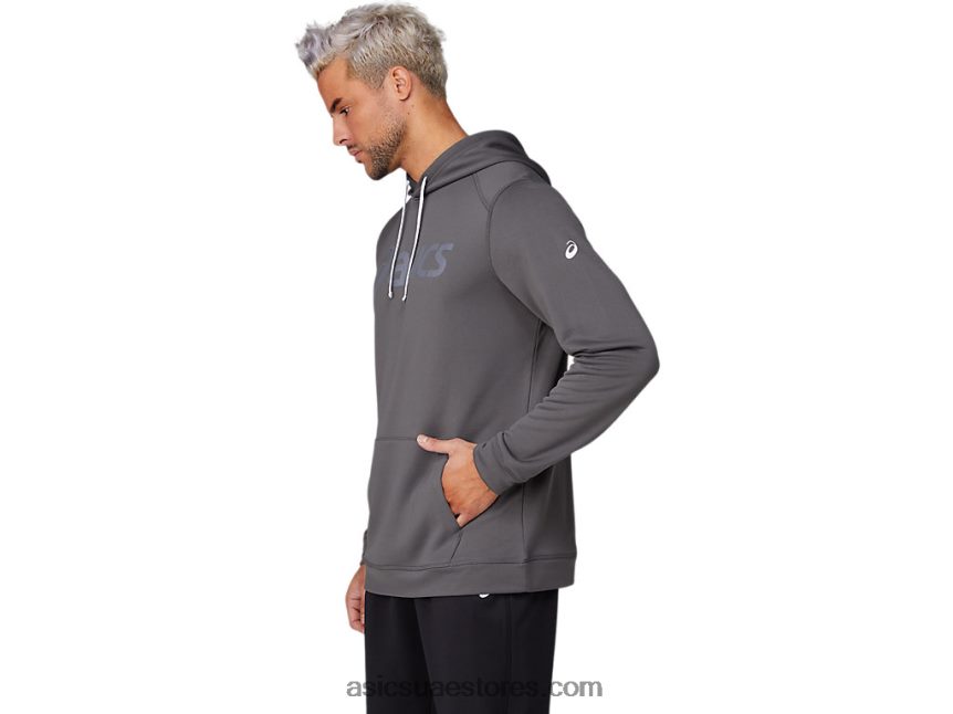 Asics الجرافيت الرمادي / حاضرة هودي فرنسي تيري للرجال 2N24DJ1807