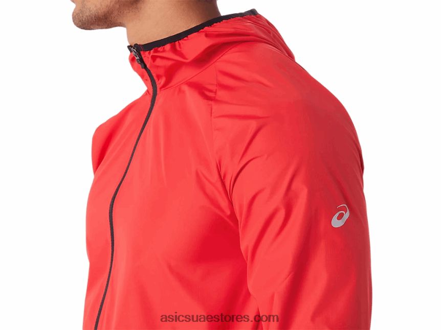 Asics أحمر كهربائي / أسود سترة رجالية للتعبئة 2N24DJ1822