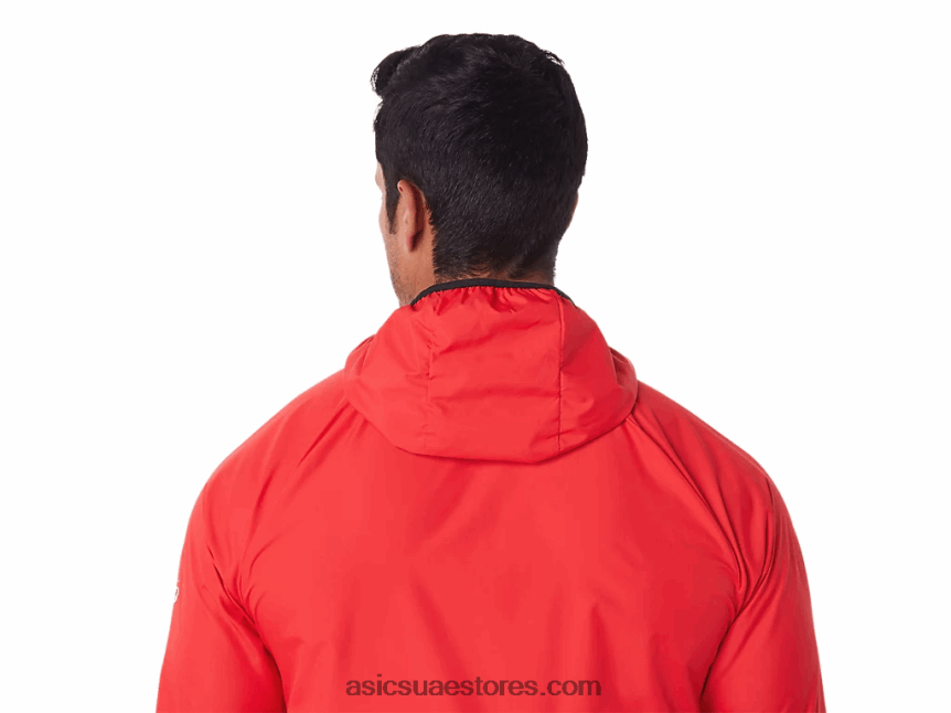 Asics أحمر كهربائي / أسود سترة رجالية للتعبئة 2N24DJ1822