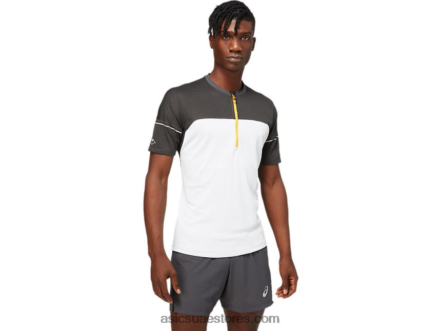 Asics رمادي جرافيت / أبيض لامع توب فوجيتريل للرجال 2N24DJ1825