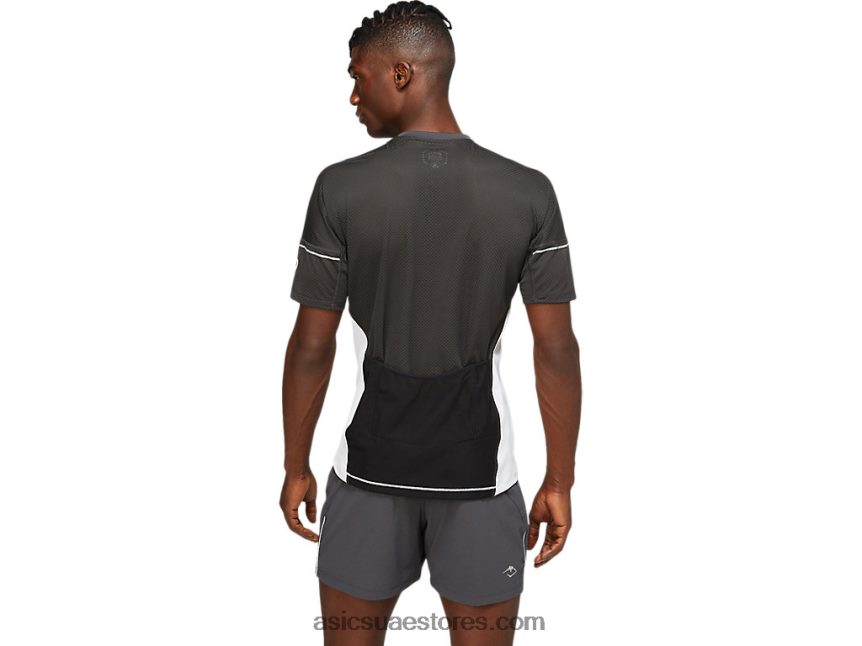 Asics رمادي جرافيت / أبيض لامع توب فوجيتريل للرجال 2N24DJ1825
