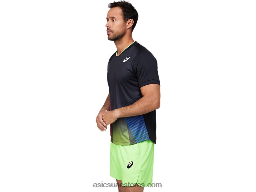 Asics أسود الأداء الرجال مباراة الرسم المحملة 2N24DJ1830