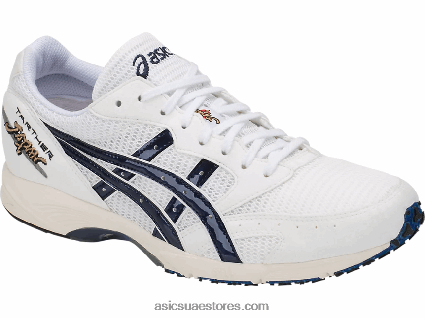 Asics طباعة بيضاء / زرقاء تارثير اليابان 2N24DJ1860