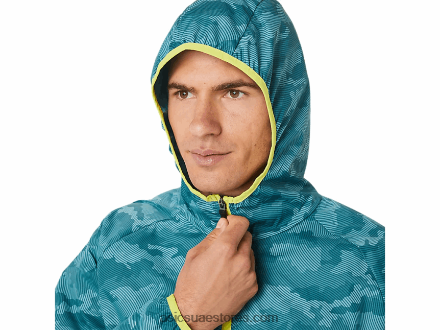 Asics طباعة صنوبر ضبابي / يوزو حامض سترة رجالية للتعبئة 2N24DJ1893