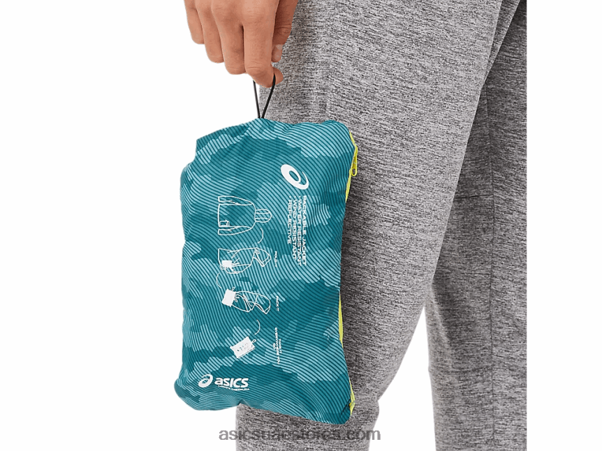 Asics طباعة صنوبر ضبابي / يوزو حامض سترة رجالية للتعبئة 2N24DJ1893