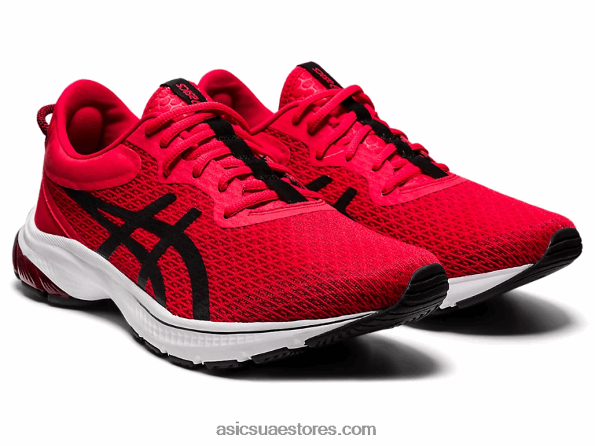 Asics كلاسيك أحمر / أسود هلام-كومو لايت عريض للغاية 2N24DJ1925