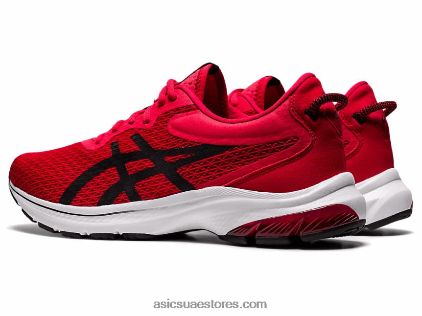 Asics كلاسيك أحمر / أسود هلام-كومو لايت عريض للغاية 2N24DJ1925