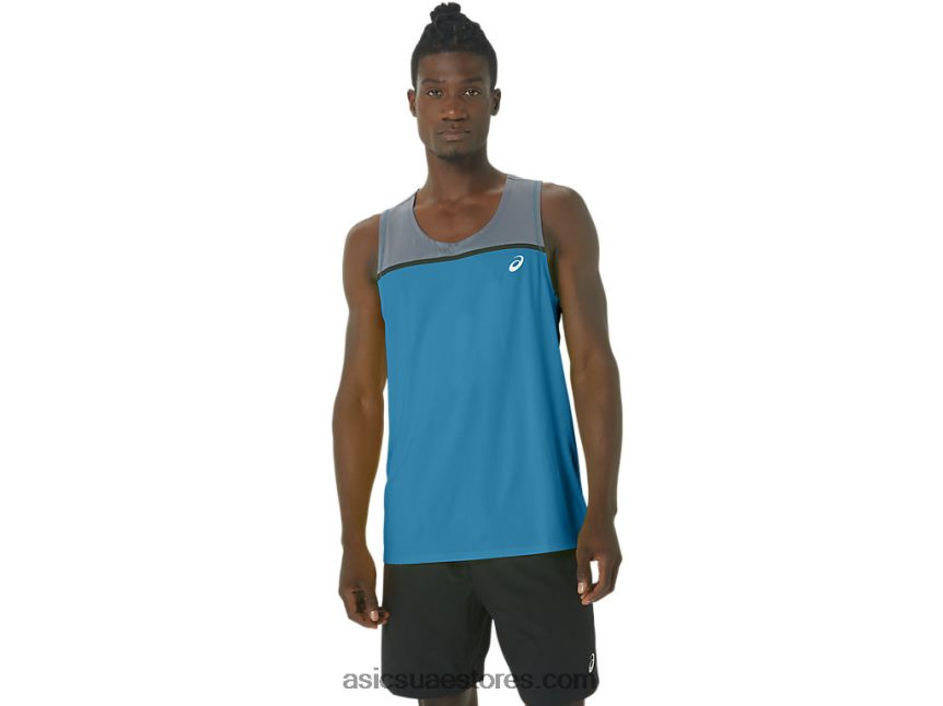 Asics الجزيرة الزرقاء القميص العلاقات العامة للرجال 2N24DJ196