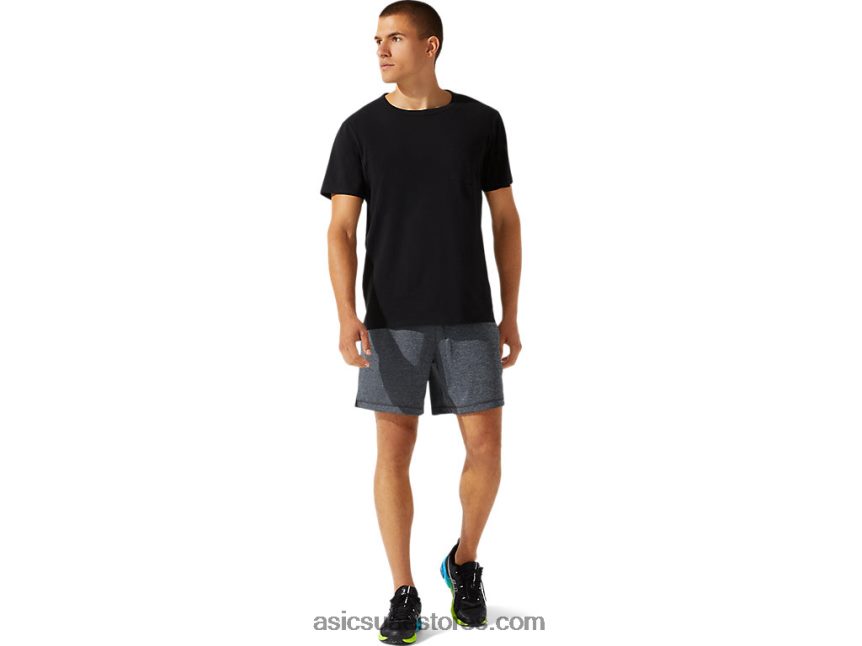 Asics أسود الأداء جيب مرقع للرجال بأكمام قصيرة 2N24DJ1964