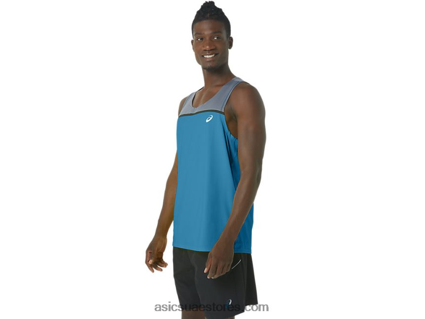 Asics الجزيرة الزرقاء القميص العلاقات العامة للرجال 2N24DJ196
